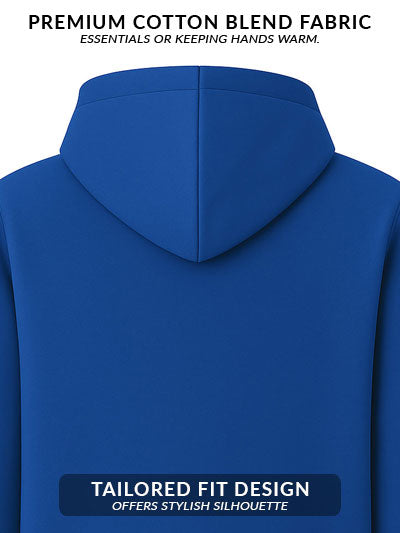 Adro Men’s Regular Fit Zip-Up Hoodie for man | 320 GSM Cotton Poly Fleece Zipper Sweatshirt with Soft Fabric & Printed Hoodies