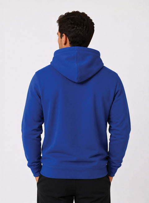 ADRO Hoodie for men | 300 GSM Cotton Fleece Warm & Soft Fabric | Mens Hoodies | Casual Sweatshirt for Winter, Travel & Collage | Regular Fit Hooded Pullover | Cobalt Blue