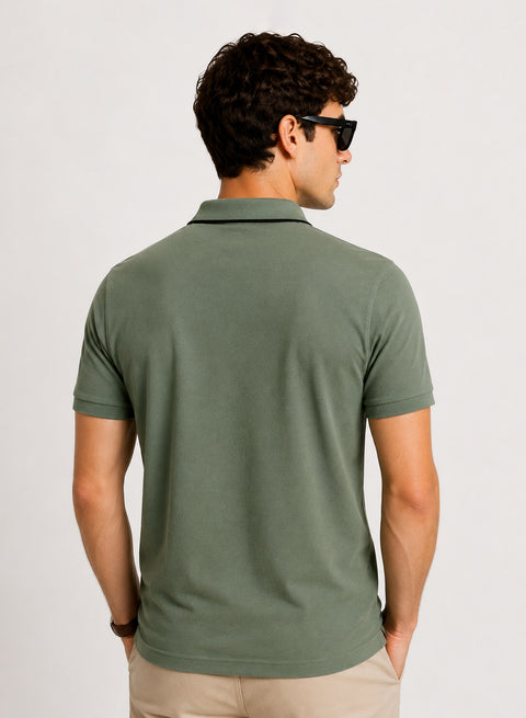 ADRO Mens Polo TShirt | Airtex Cotton Matty Fabric | Regular Fit | Breathable, Durable & Premium Casual Polo T-Shirt for Men | Sea Sprey