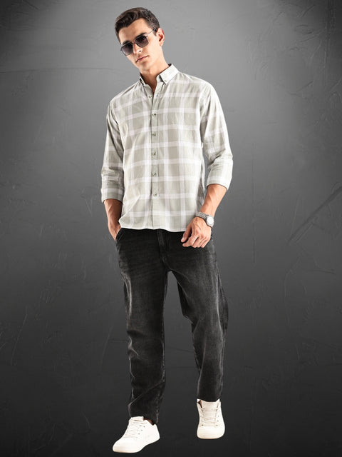 Adro Mens Casual Shirts - Checkered Shirt in Regular Fit| Cotton Casual Shirt for Men