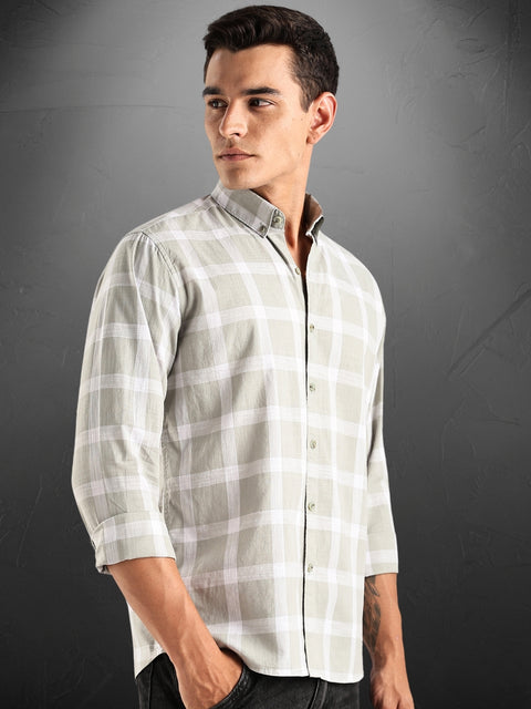 Adro Mens Casual Shirts - Checkered Shirt in Regular Fit| Cotton Casual Shirt for Men