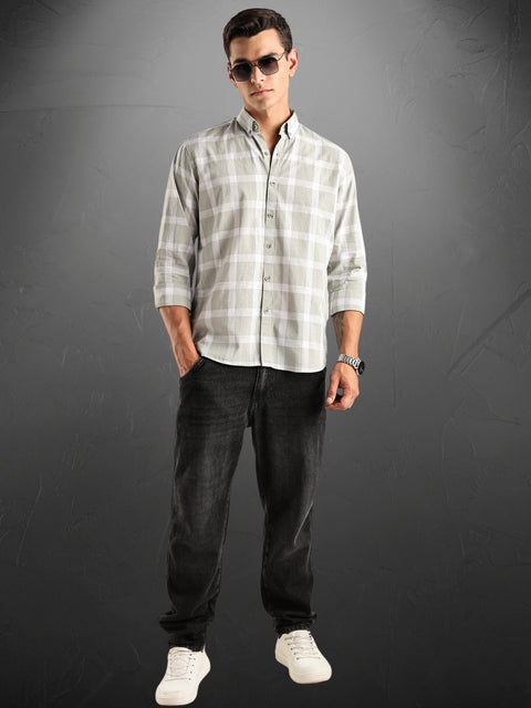 Adro Mens Casual Shirts - Checkered Shirt in Regular Fit| Cotton Casual Shirt for Men