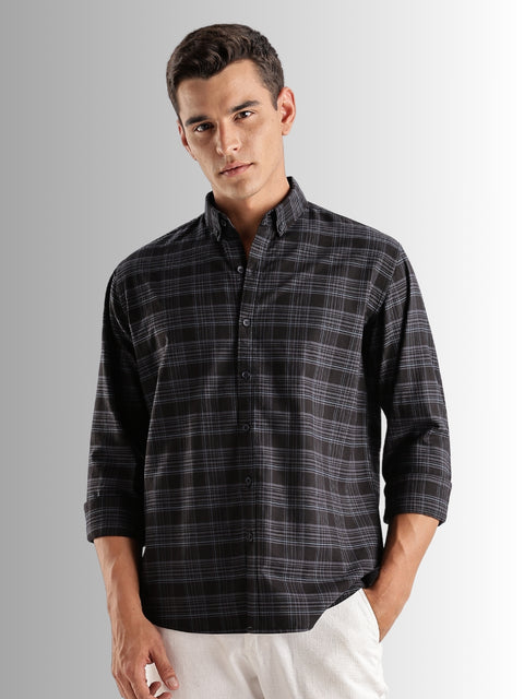 Adro Mens Casual Shirts - Checkered Shirt in Regular Fit| Cotton Casual Shirt for Men