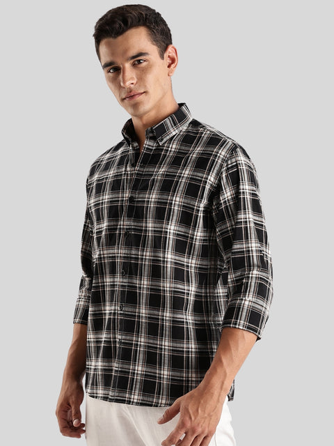 Adro Mens Casual Shirts - Checkered Shirt in Regular Fit| Cotton Casual Shirt for Men