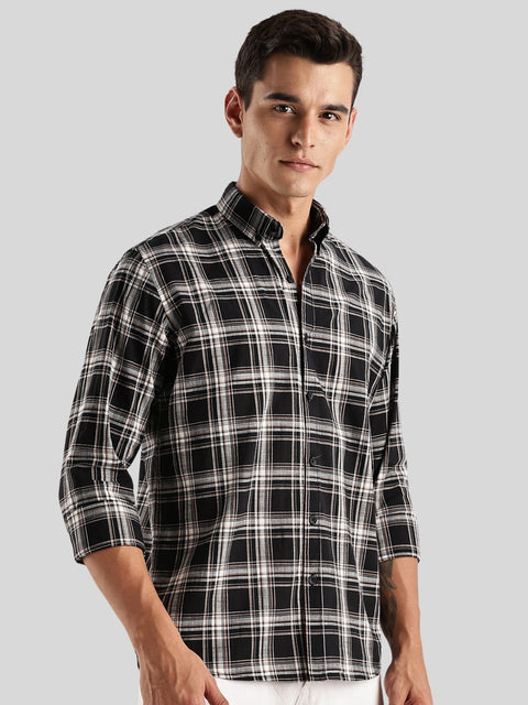 Adro Mens Casual Shirts - Checkered Shirt in Regular Fit| Cotton Casual Shirt for Men
