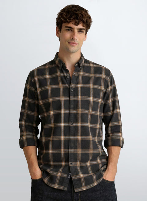 Adro Men’s Casual Shirt | Premium Cotton | Everyday Comfort Green, Beige