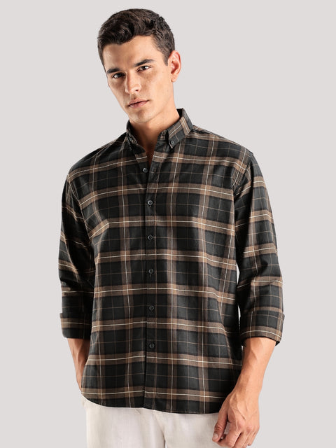 Adro Mens Casual Shirts - Checkered Shirt in Regular Fit| Cotton Casual Shirt for Men