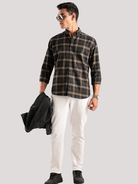 Adro Mens Casual Shirts - Checkered Shirt in Regular Fit| Cotton Casual Shirt for Men