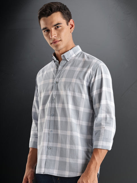 Adro Mens Casual Shirts - Checkered Shirt in Regular Fit| Cotton Casual Shirt for Men