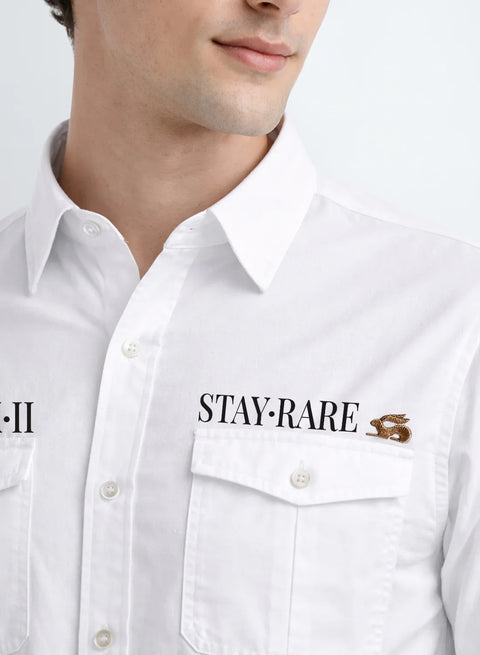 ADRO Mens Cargo Shirts in Regular Fit | Smart Dual Chest Pockets | Stylish Military Jacket Design | Shacket Style Cotton Printed Shirt