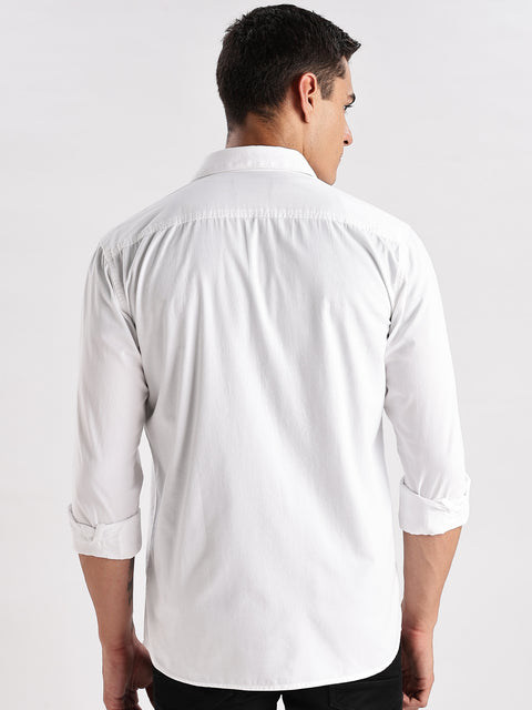 Adro Cargo Shirt for Men | Double Pocket Mens Casual Shirt | 100% Cotton Plain Shirt | Full Sleeve Shirt | Summer - Regular Fit Shirt