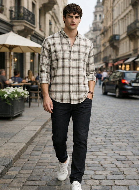 Adro Men’s Casual Shirt | Premium Cotton | Everyday Comfort