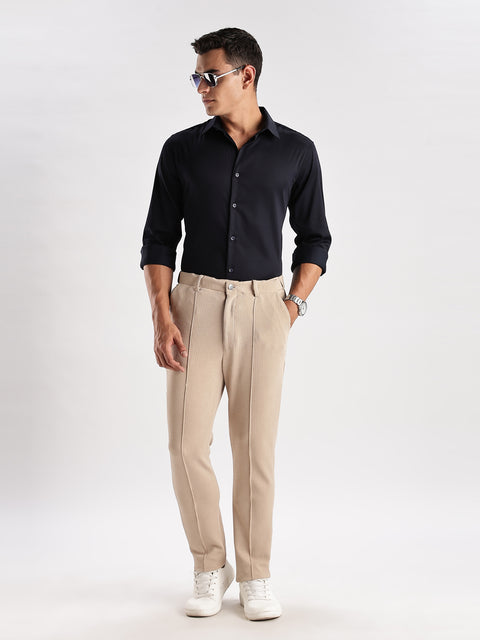 Adro Men's Slim Fit Solid Casual Shirt | Plain Satin Evening Shirt| Stylish Office or Party shirt | Cotton Shirt for men | All Day Fresh Spread Collar Tailored Fit Shirt