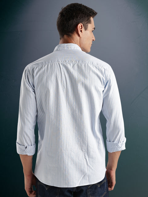 Adro Mens Casual Shirts - Striped Shirt in Regular Fit| Cotton Casual Shirt for Men