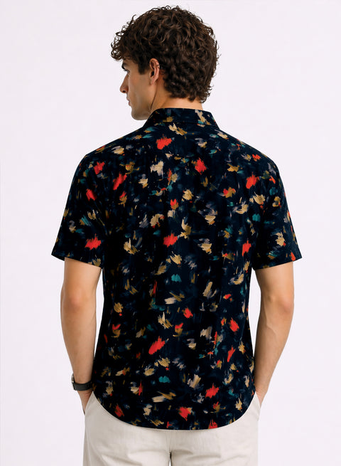 Adro Noir Splash Printed Shirt