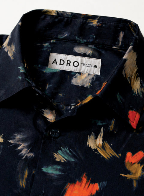 Adro Noir Splash Printed Shirt