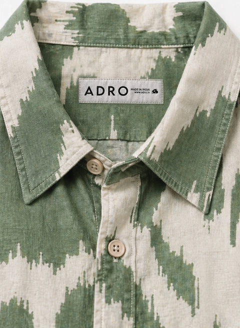 Adro Sage Ikat Printed Shirt