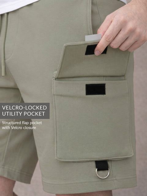 Adro Cargo Shorts for Men | Zipper Pocket | Cargo Pocket with velcro | Soft Cotton | Casual Short for Man for Gym, Running, Travel