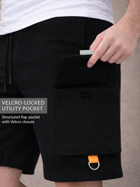 Adro Cargo Shorts for Men | Zipper Pocket | Cargo Pocket with velcro | Soft Cotton | Casual Short for Man for Gym, Running, Travel
