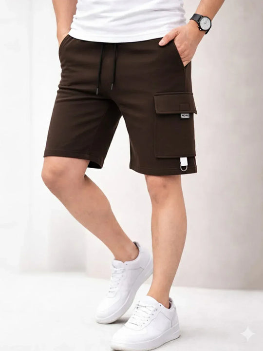 Adro Cargo Shorts for Men | Zipper Pocket | Cargo Pocket with velcro | Soft Cotton | Casual Short for Man for Gym, Running, Travel