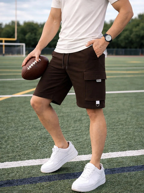 Adro Cargo Shorts for Men | Zipper Pocket | Cargo Pocket with velcro | Soft Cotton | Casual Short for Man for Gym, Running, Travel