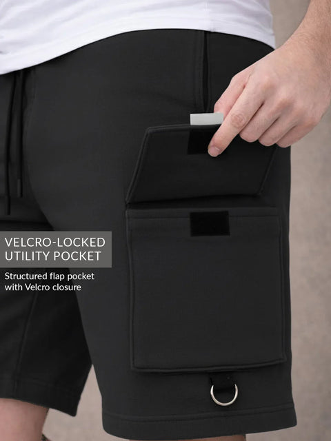 Adro Cargo Shorts for Men | Zipper Pocket | Cargo Pocket with velcro | Soft Cotton | Casual Short for Man for Gym, Running, Travel