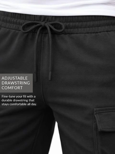 Adro Cargo Shorts for Men | Zipper Pocket | Cargo Pocket with velcro | Soft Cotton | Casual Short for Man for Gym, Running, Travel