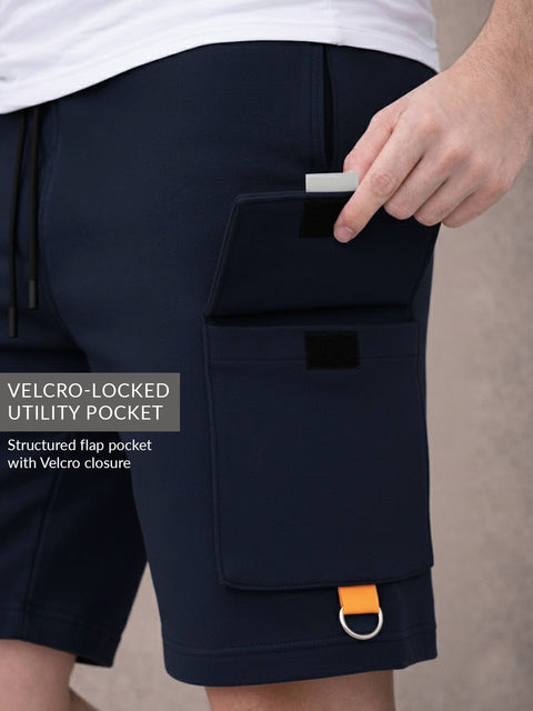 Adro Cargo Shorts for Men | Zipper Pocket | Cargo Pocket with velcro | Soft Cotton | Casual Short for Man for Gym, Running, Travel