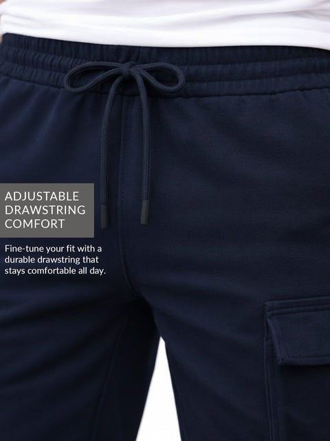 Adro Cargo Shorts for Men | Zipper Pocket | Cargo Pocket with velcro | Soft Cotton | Casual Short for Man for Gym, Running, Travel