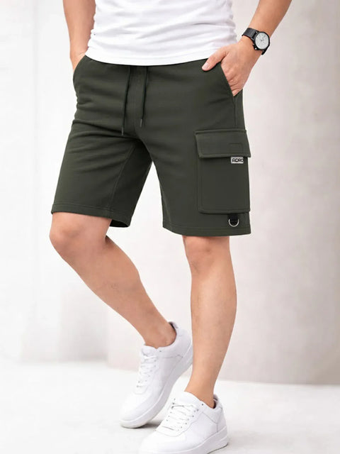 Adro Cargo Shorts for Men | Zipper Pocket | Cargo Pocket with velcro | Soft Cotton | Casual Short for Man for Gym, Running, Travel Olive