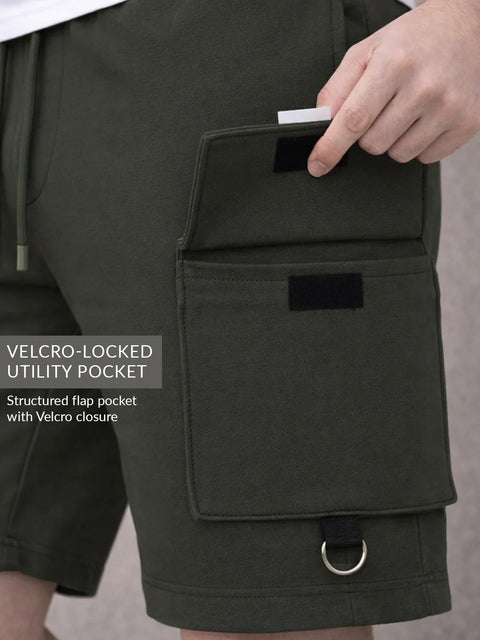 Adro Cargo Shorts for Men | Zipper Pocket | Cargo Pocket with velcro | Soft Cotton | Casual Short for Man for Gym, Running, Travel