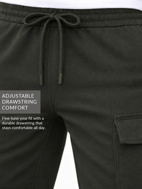 Adro Cargo Shorts for Men | Zipper Pocket | Cargo Pocket with velcro | Soft Cotton | Casual Short for Man for Gym, Running, Travel