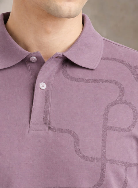 Adro Polo T-Shirt for Men | Allover Printed Polo T Shirt | Cotton Polo Tshirt
