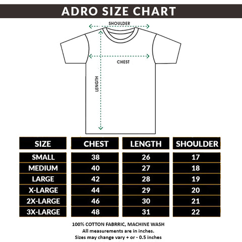 ADRO Men's Graphic Printed Regular Fit T-Shirt