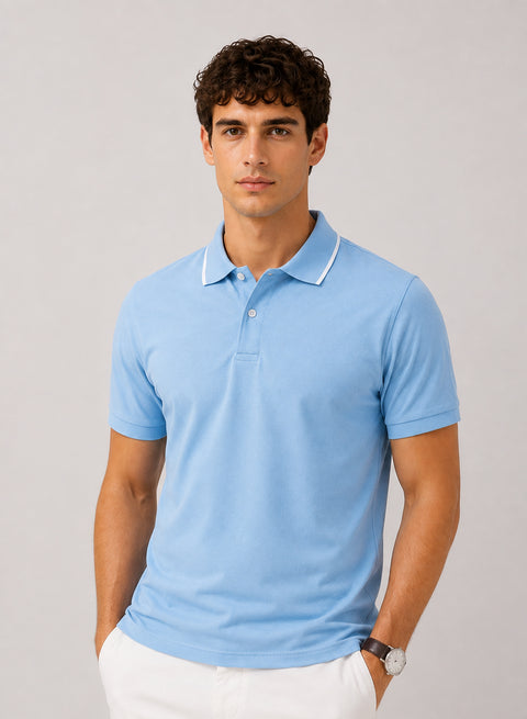 ADRO Mens Polo TShirt | Airtex Cotton Matty Fabric | Regular Fit | Breathable, Durable & Premium Casual Polo T-Shirt for Men | Summer Song