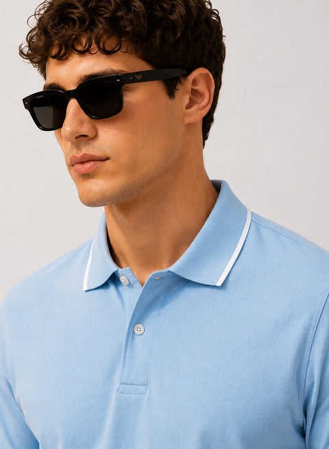 ADRO Mens Polo TShirt | Airtex Cotton Matty Fabric | Regular Fit | Breathable, Durable & Premium Casual Polo T-Shirt for Men | Summer Song