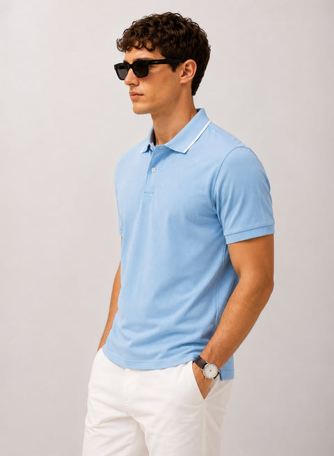 ADRO Mens Polo TShirt | Airtex Cotton Matty Fabric | Regular Fit | Breathable, Durable & Premium Casual Polo T-Shirt for Men | Summer Song
