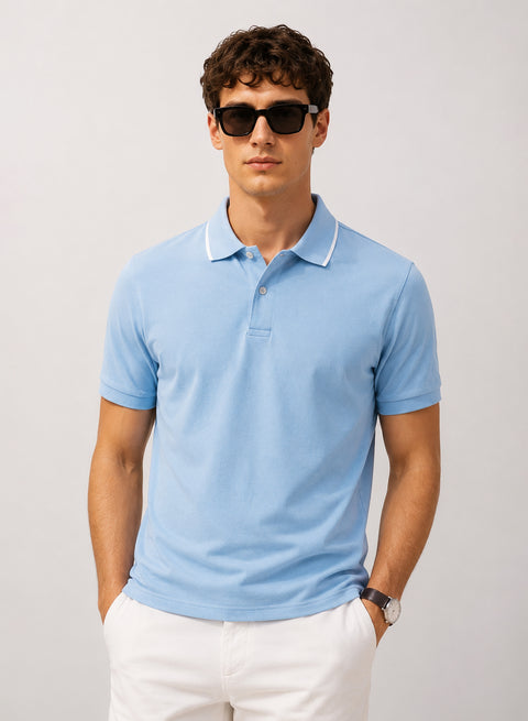 ADRO Mens Polo TShirt | Airtex Cotton Matty Fabric | Regular Fit | Breathable, Durable & Premium Casual Polo T-Shirt for Men | Summer Song