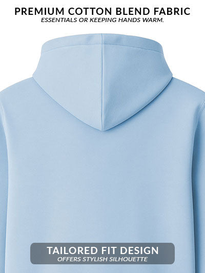 Adro Men’s Regular Fit Zip-Up Hoodie for man | 320 GSM Cotton Poly Fleece Zipper Sweatshirt with Soft Fabric & Printed Hoodies