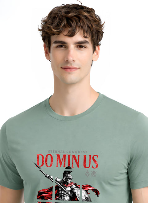 ADRO Mens Dominus Warrior Legacy Printed T-Shirt for Men | Cotton Printed Tshirt | Regular Fit Casual T-Shirts | Summer Tshirts
