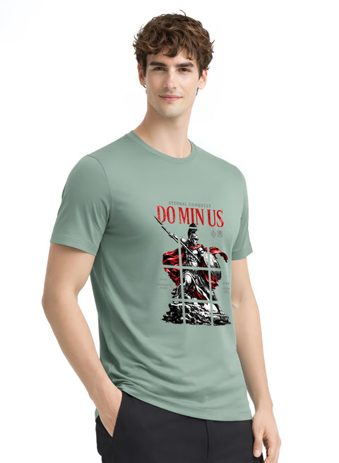 ADRO Mens Dominus Warrior Legacy Printed T-Shirt for Men | Cotton Printed Tshirt | Regular Fit Casual T-Shirts | Summer Tshirts