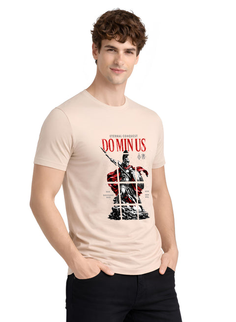 ADRO Mens Dominus Warrior Legacy Printed T-Shirt for Men | Cotton Printed Tshirt | Regular Fit Casual T-Shirts | Summer Tshirts