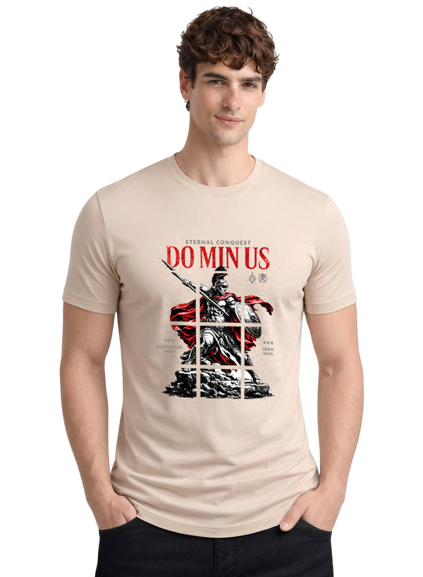 ADRO Mens Dominus Warrior Legacy Printed T-Shirt for Men | Cotton Printed Tshirt | Regular Fit Casual T-Shirts |  Summer Tshirts