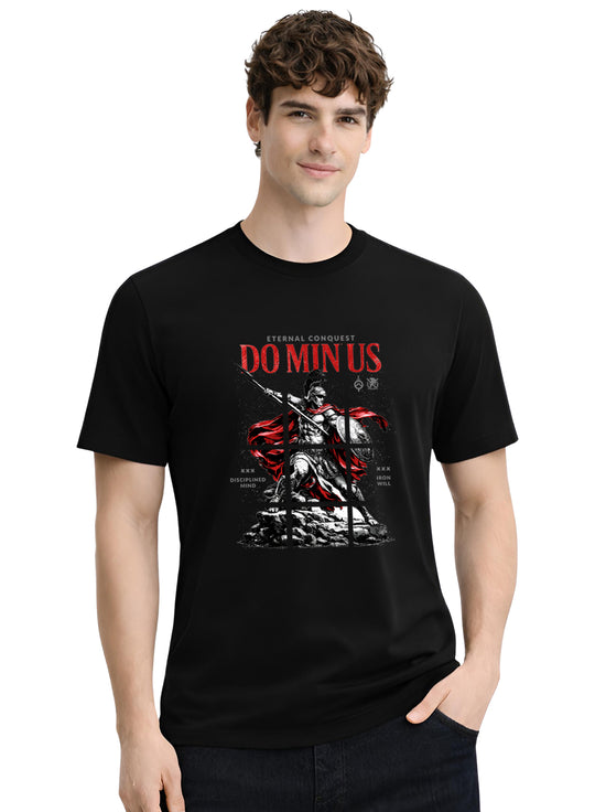 ADRO Mens Dominus Warrior Legacy Printed T-Shirt for Men | Cotton Printed Tshirt | Regular Fit Casual T-Shirts |  Summer Tshirts