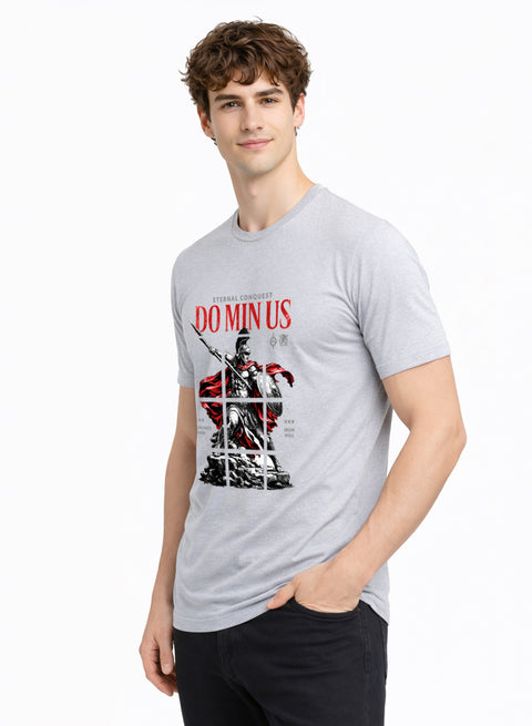 ADRO Mens Dominus Warrior Legacy Printed T-Shirt for Men | Cotton Printed Tshirt | Regular Fit Casual T-Shirts | Summer Tshirts