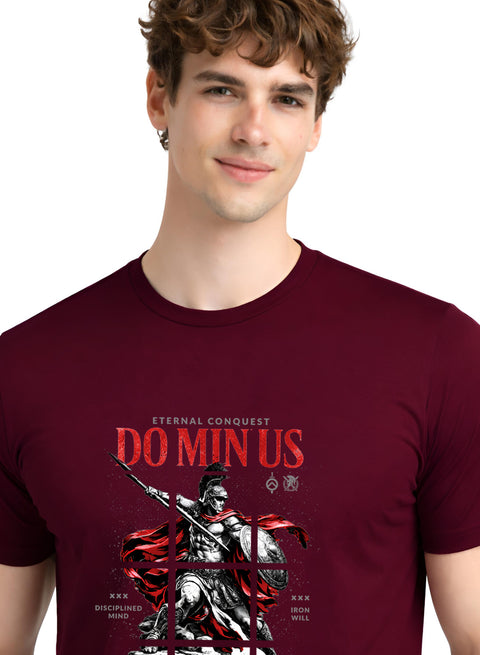 ADRO Mens Dominus Warrior Legacy Printed T-Shirt for Men | Cotton Printed Tshirt | Regular Fit Casual T-Shirts | Summer Tshirts