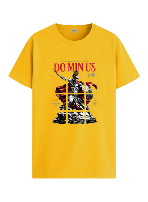 ADRO Mens Dominus Warrior Legacy Printed T-Shirt for Men | Cotton Printed Tshirt | Regular Fit Casual T-Shirts | Summer Tshirts