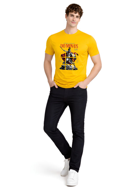 ADRO Mens Dominus Warrior Legacy Printed T-Shirt for Men | Cotton Printed Tshirt | Regular Fit Casual T-Shirts | Summer Tshirts