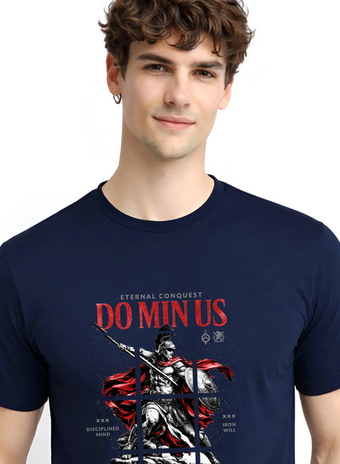 ADRO Mens Dominus Warrior Legacy Printed T-Shirt for Men | Cotton Printed Tshirt | Regular Fit Casual T-Shirts | Summer Tshirts