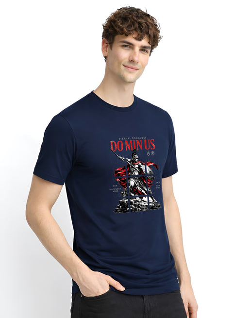ADRO Mens Dominus Warrior Legacy Printed T-Shirt for Men | Cotton Printed Tshirt | Regular Fit Casual T-Shirts | Summer Tshirts